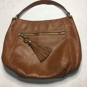 Michael Kors Pebble Leather Hobo Bag Tassle